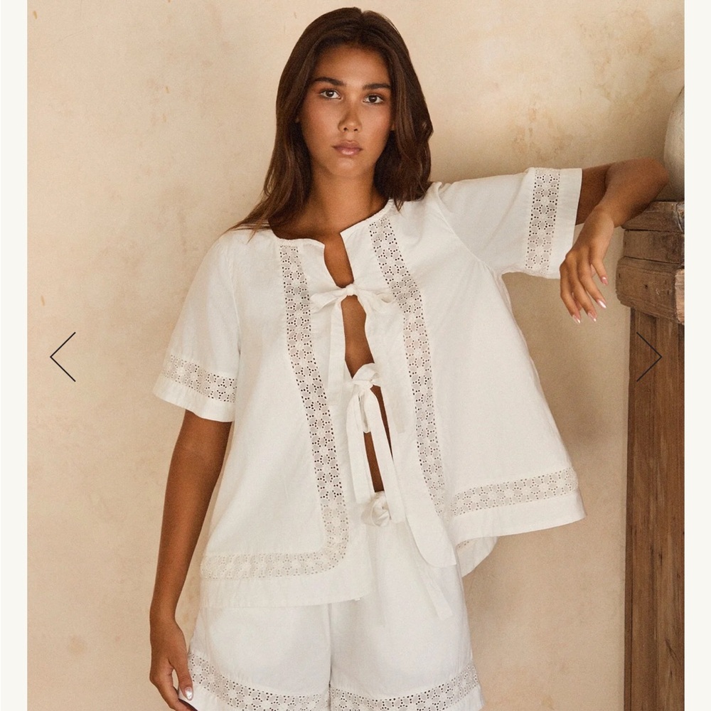 Piyama Giselle Lounge Set - Cotton Modal, Off White